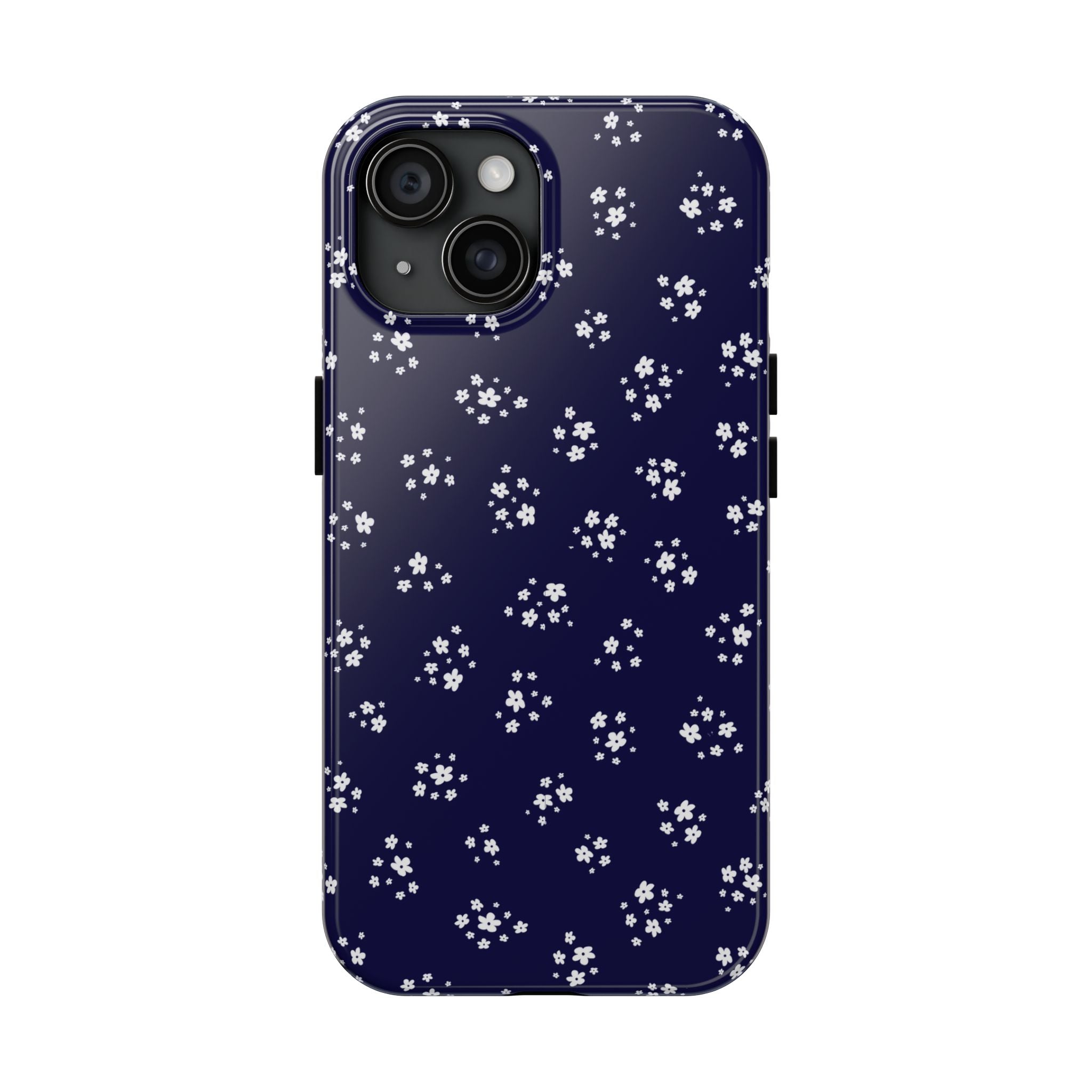 Navy Blooms Floral iPhone Case