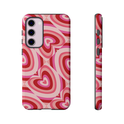 Hearts Squared | Pink Retro Heart Case