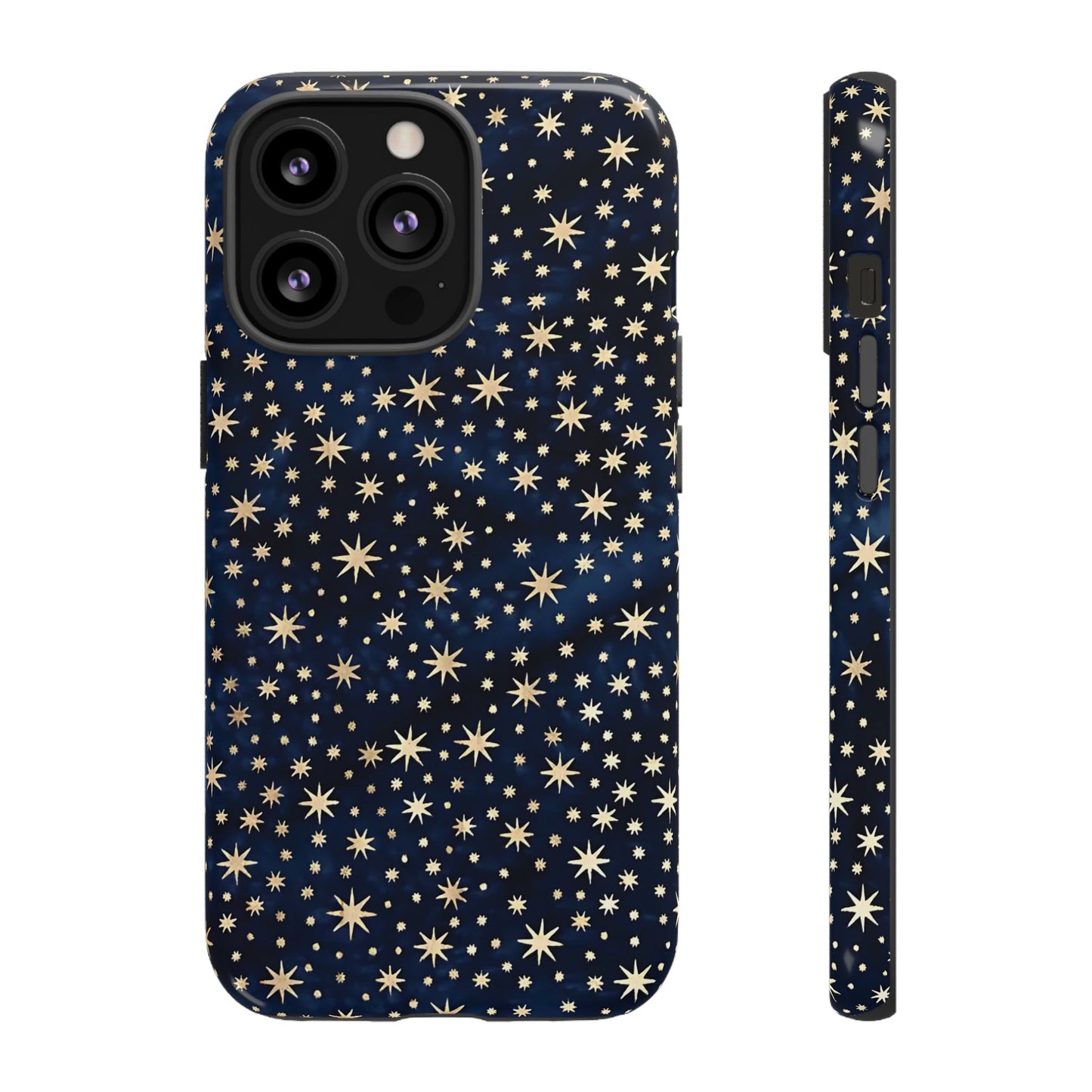 Coque rigide pour iPhone à motif ciel nocturne | ciel étoilé bleu