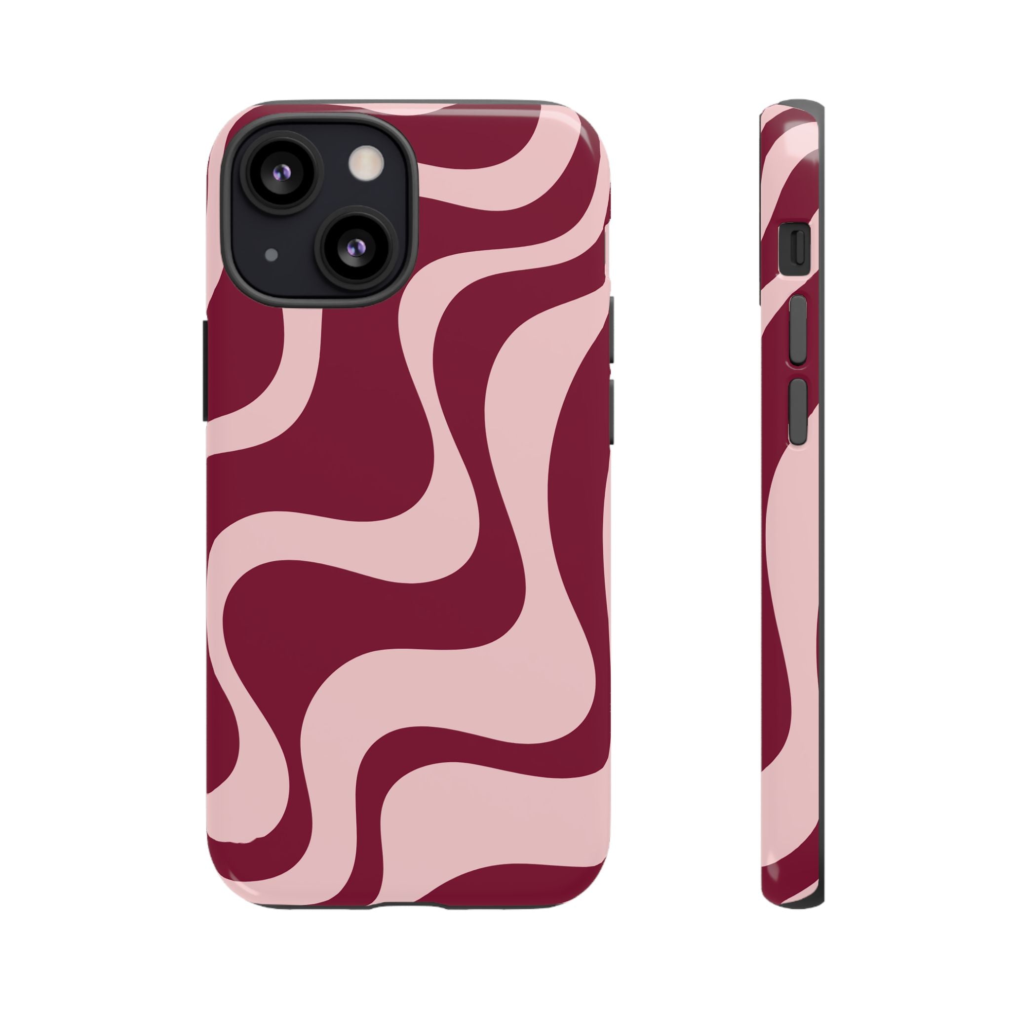 Burgundy Waves | iPhone Case