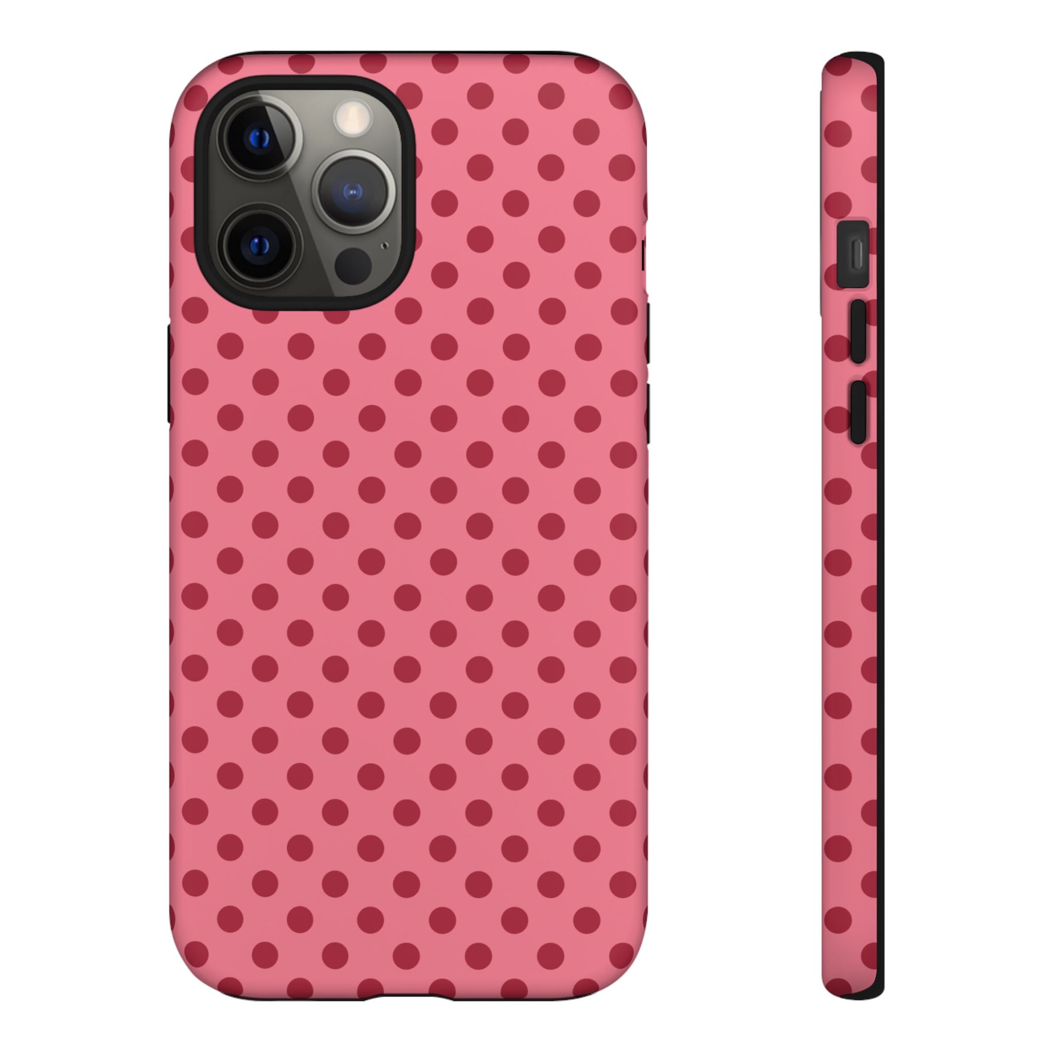 Berry Kiss Polka Dot iPhone Case