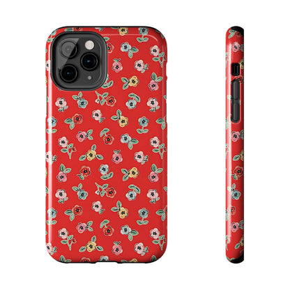 Tiny Blooms | Red Floral iPhone Case