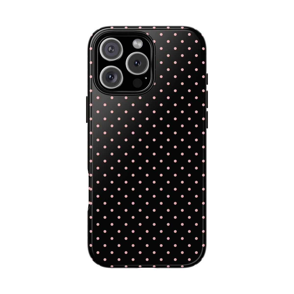 Polka Flirt | Pink & Black Polka Dot iPhone Case