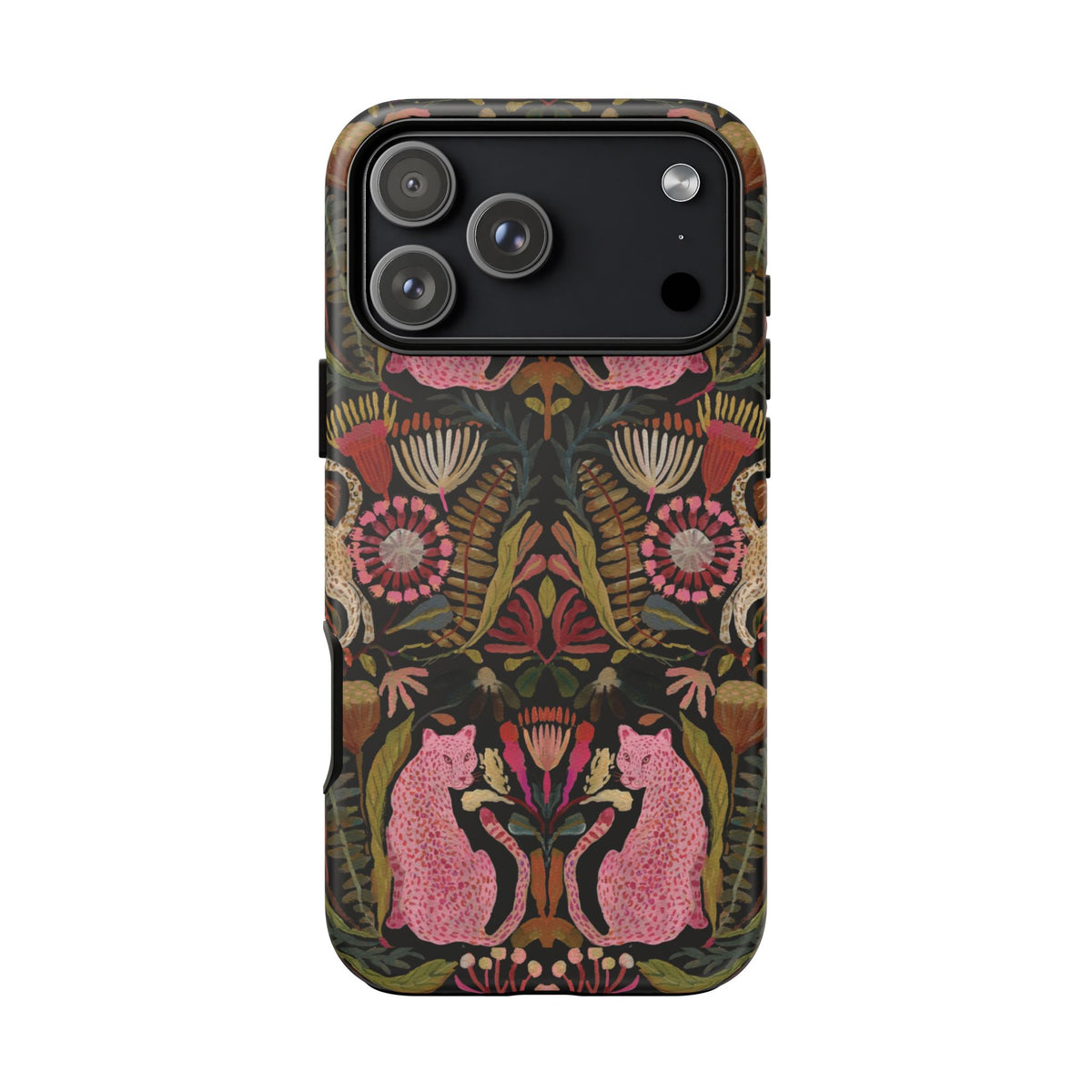 Leopard Botanical | Pink Leopard & Floral iPhone Case