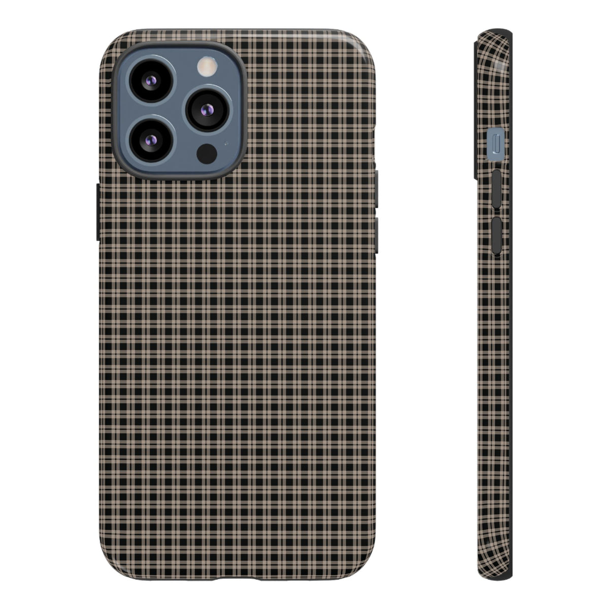 Boyfriend Flannel | Neutral Plaid iPhone Case