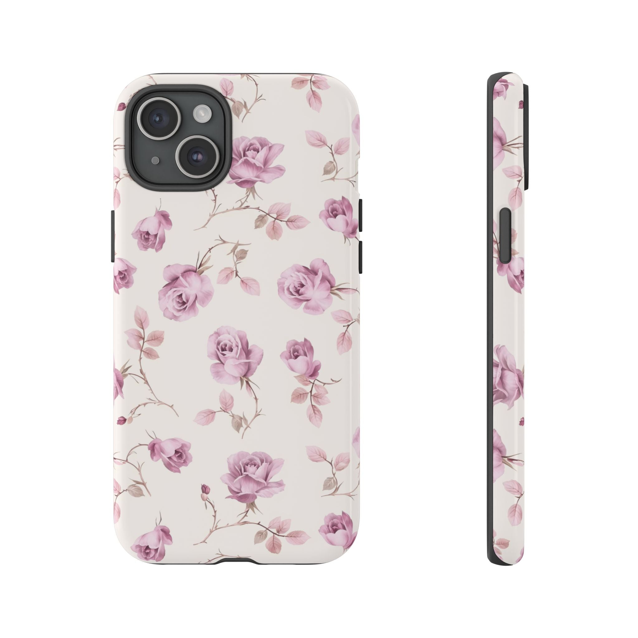 Rosa vintage | Coqueta floral Funda y vinilo para iPhone
