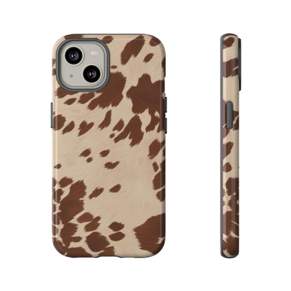 Rodeo Girl | Brown Cow Print Case