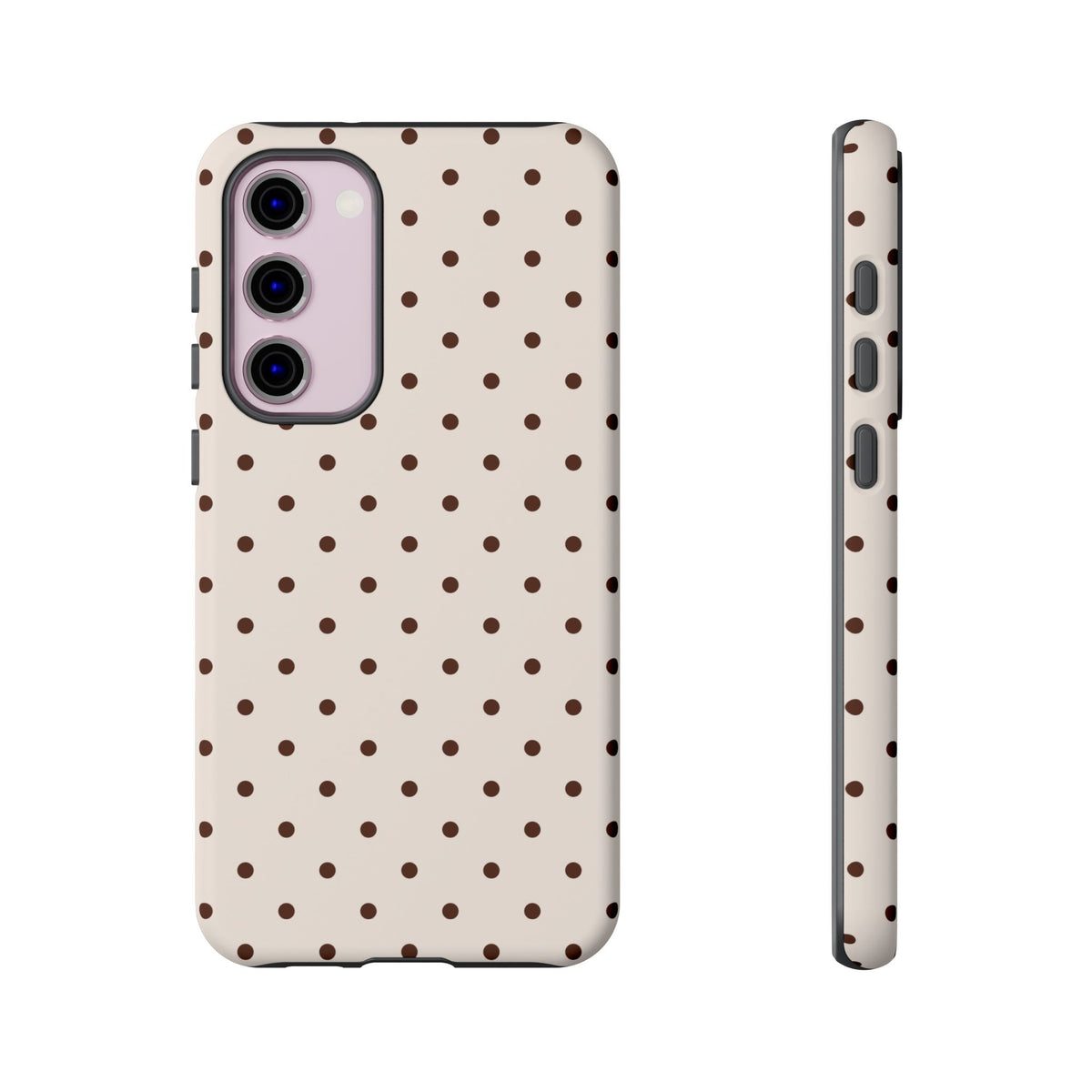 Vanilla Bean | Brown & Ivory Polka Dot Galaxy Case
