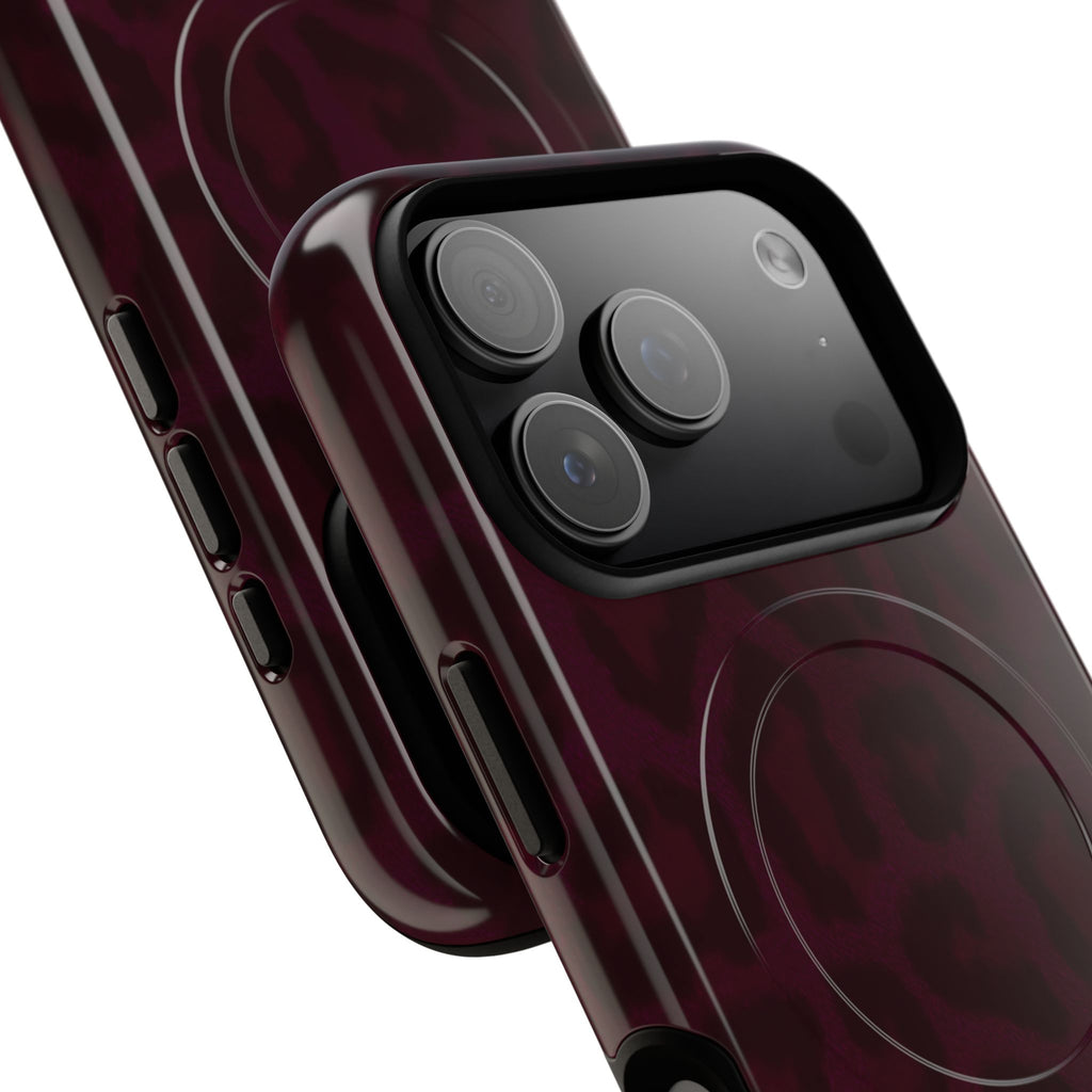 Black Cherry | Burgundy Leopard MagSafe Case