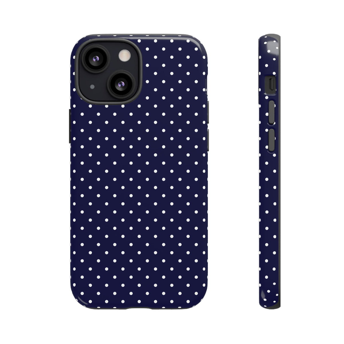Dotty Chic | Navy Polka Dot iPhone Case