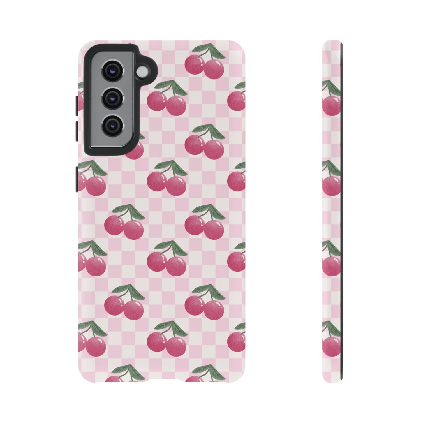 Cherry Check | Pink Y2K Vibe Case