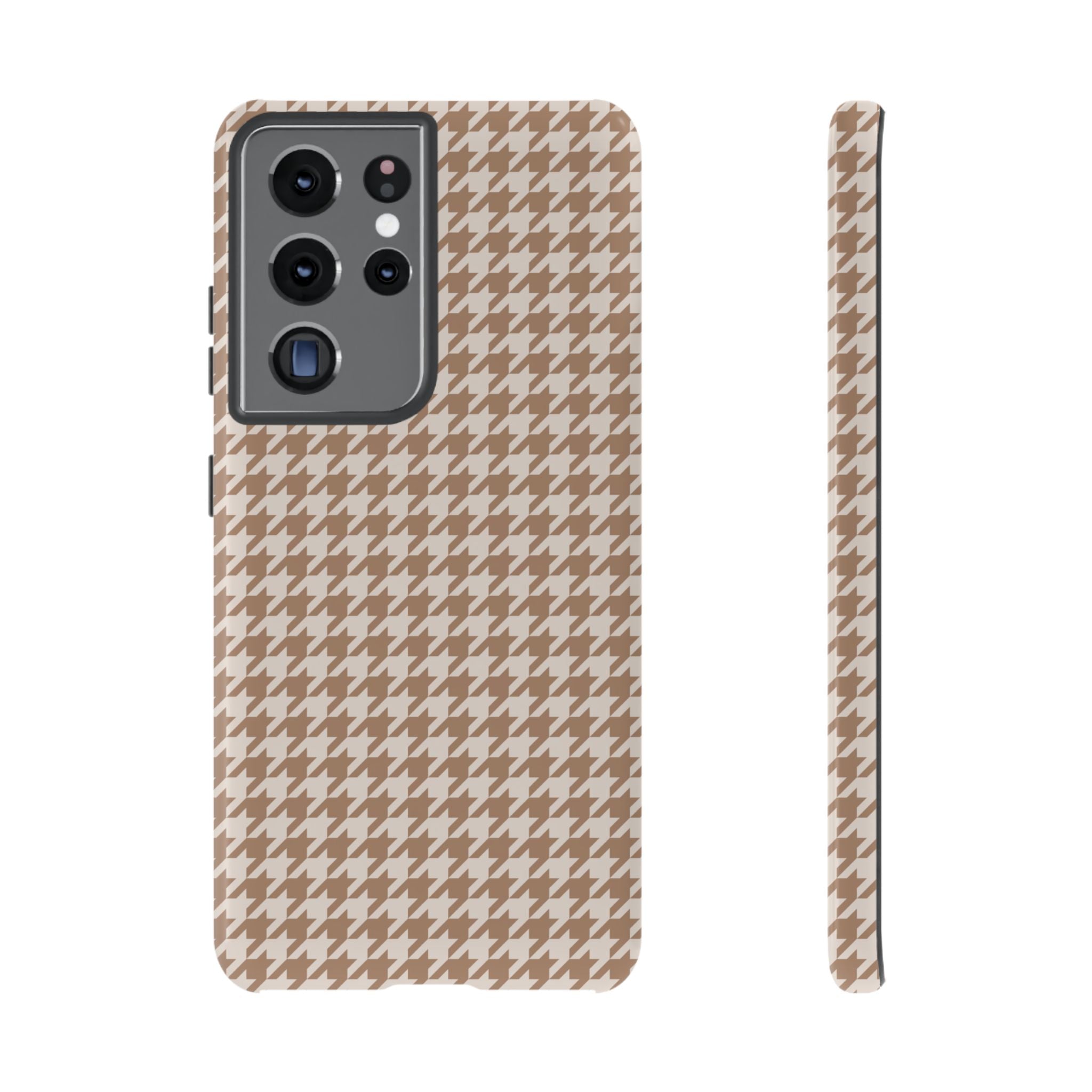 Checked In | Beige Gingham Galaxy Case