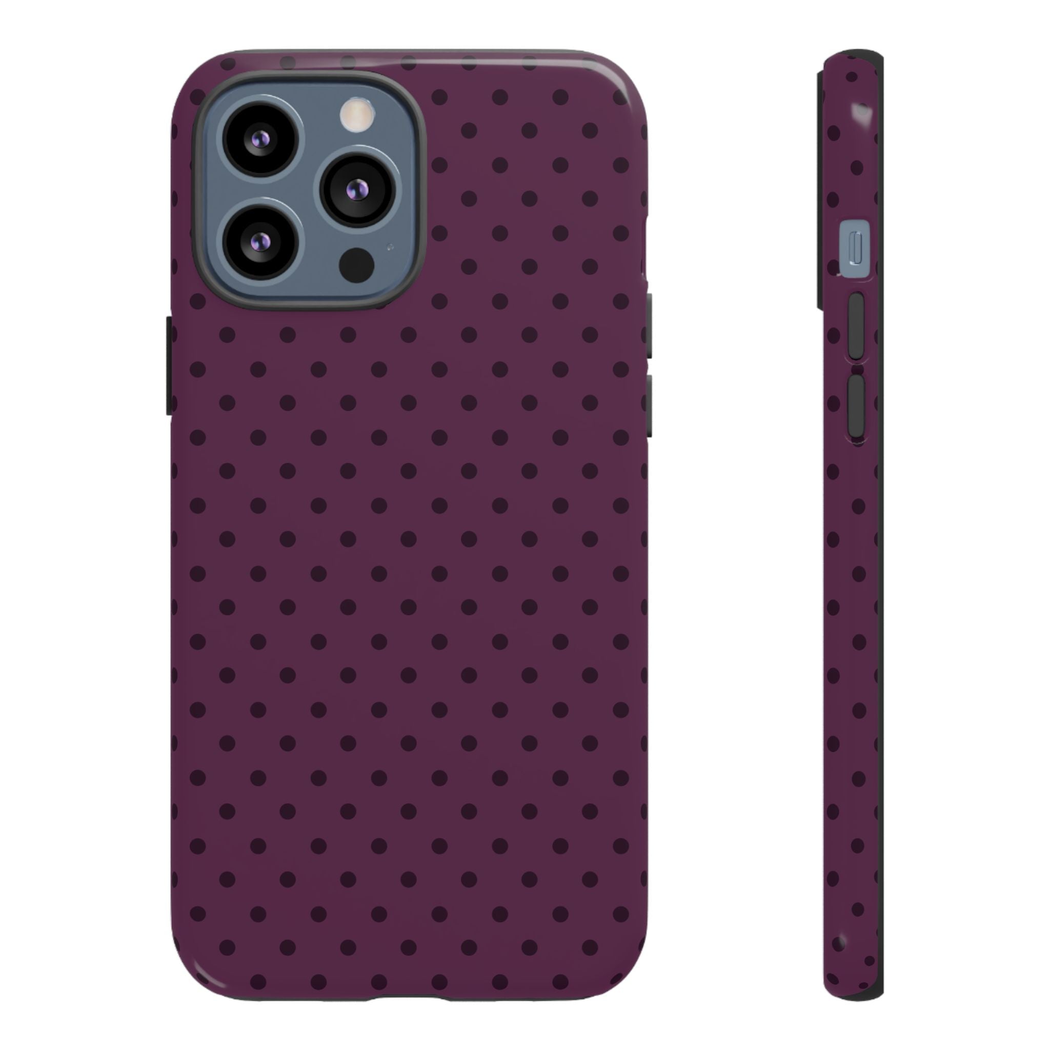 Plum Mood | Polka Dot iPhone Case