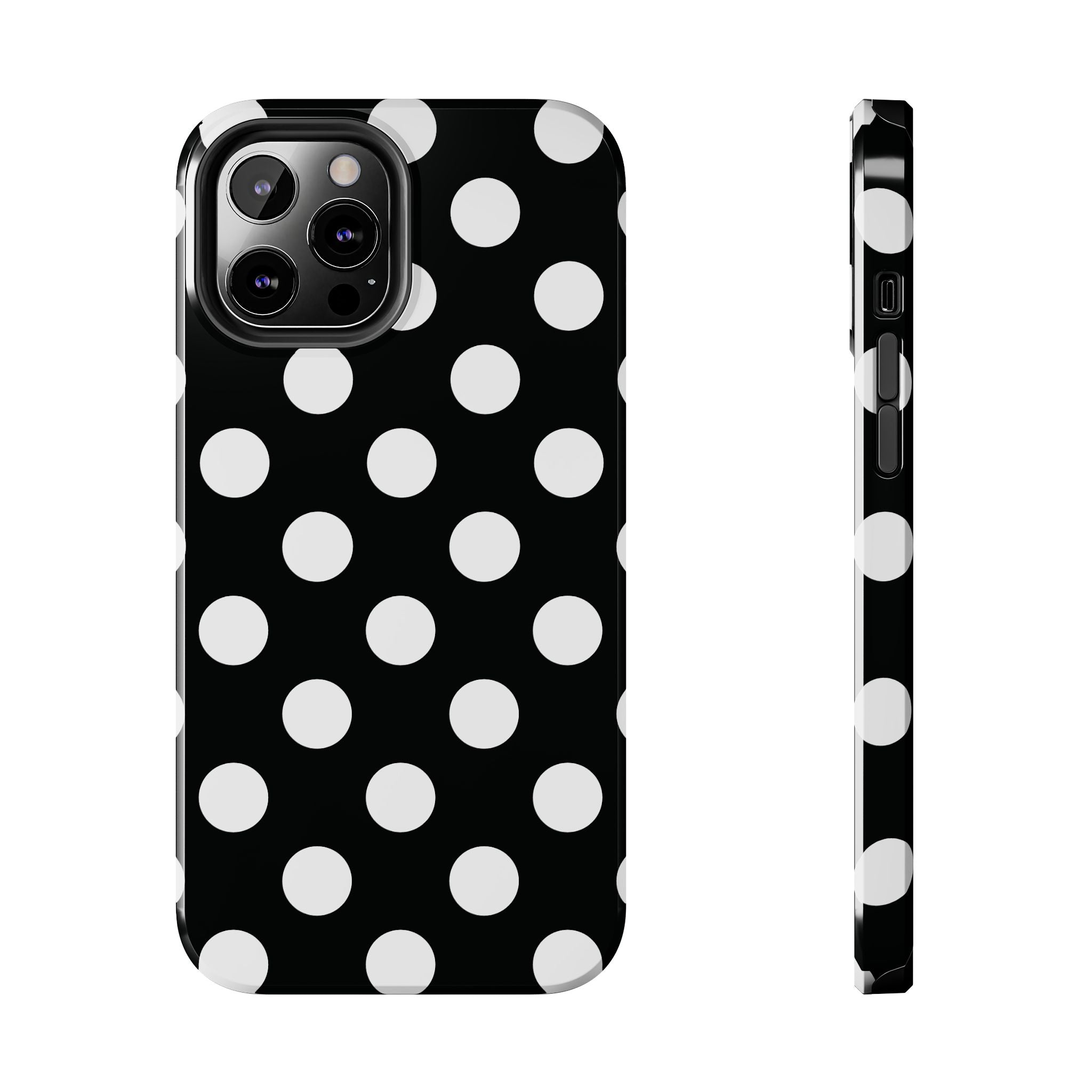 Polka Dots Black & White iPhone Case