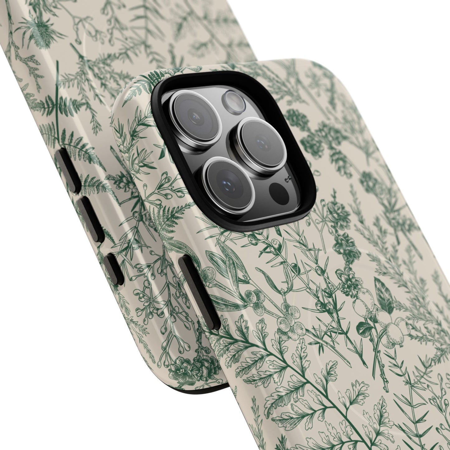 Estuche MagSafe con diseño floral verde y botánico de Sage