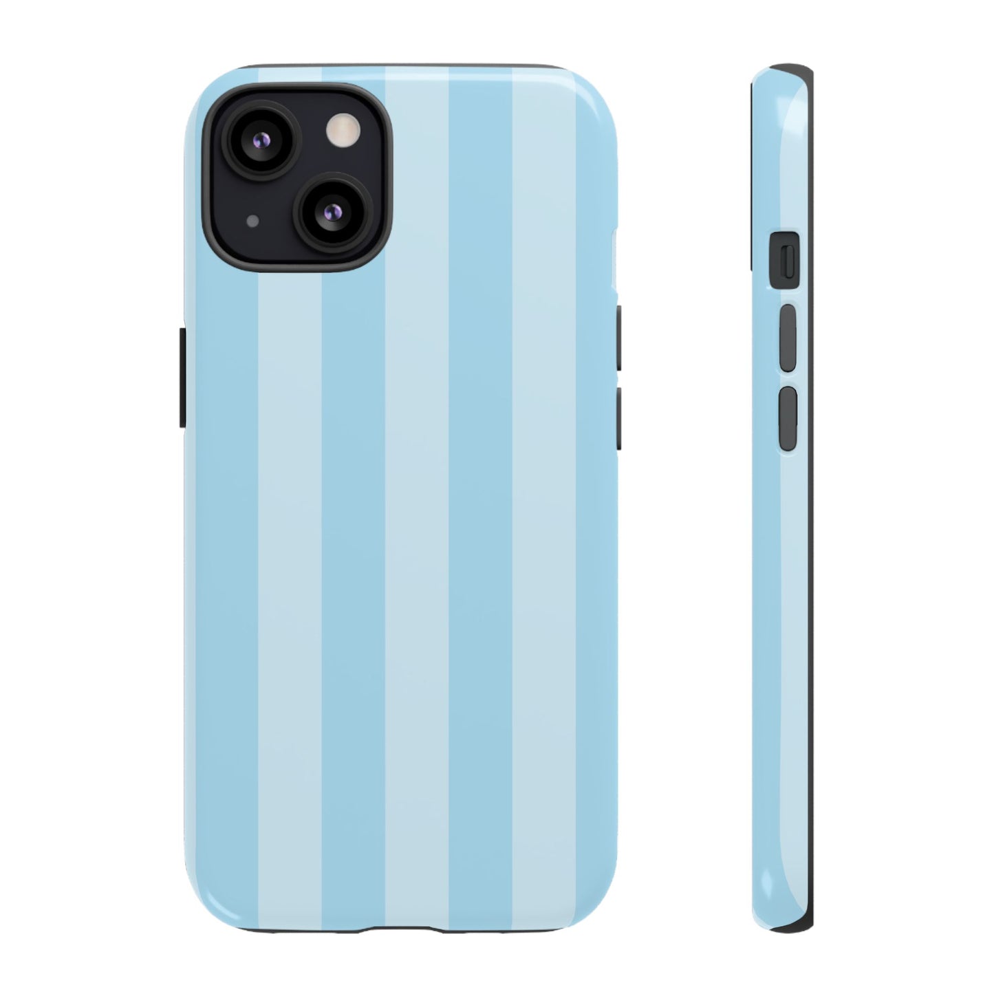 Coque iPhone à rayures bleues | Bord de piscine