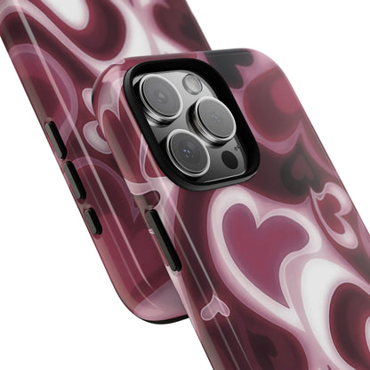 Funda para iPhone con corazones de ensueño | Corazones retro