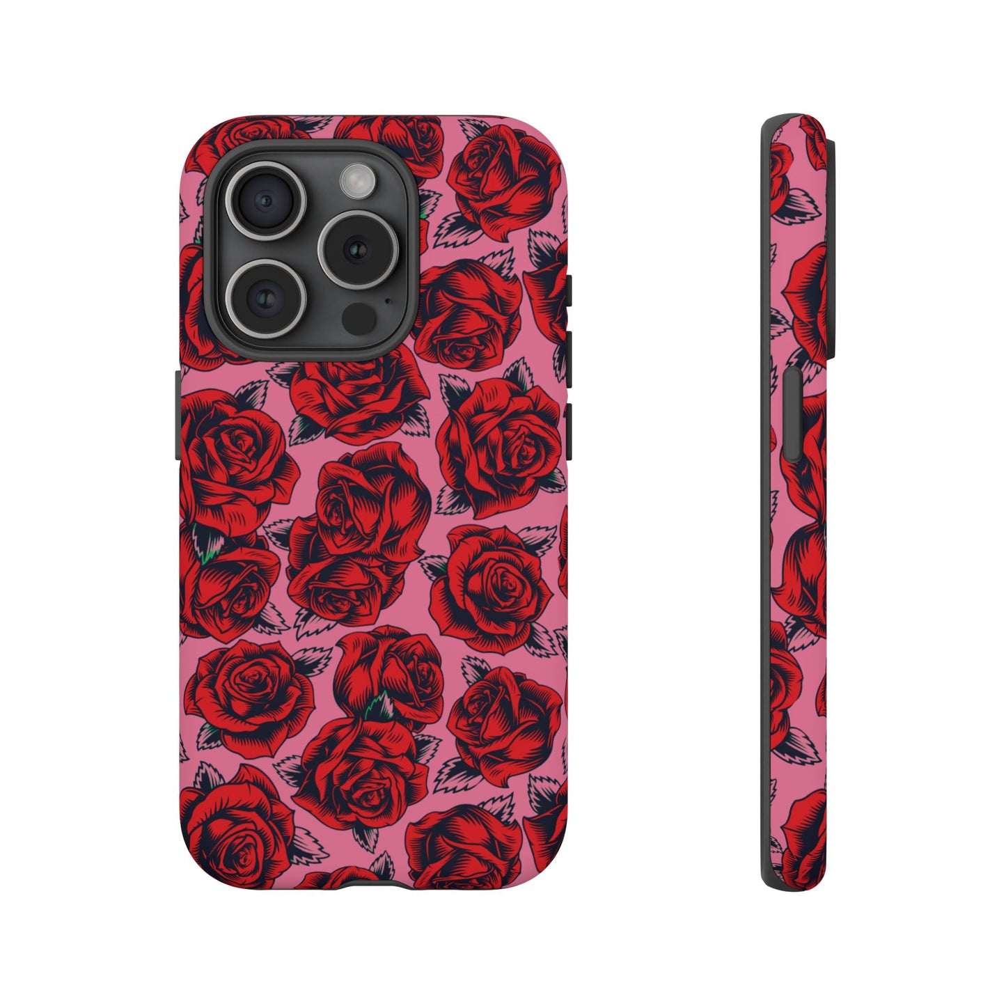 Love Story | Red & Pink Pop Art Rose Floral Case