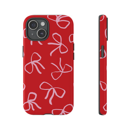 Ribbons & Bows | Red Coquette iPhone Case