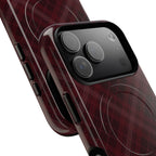 Trendsetter | Burgundy Plaid MagSafe Case