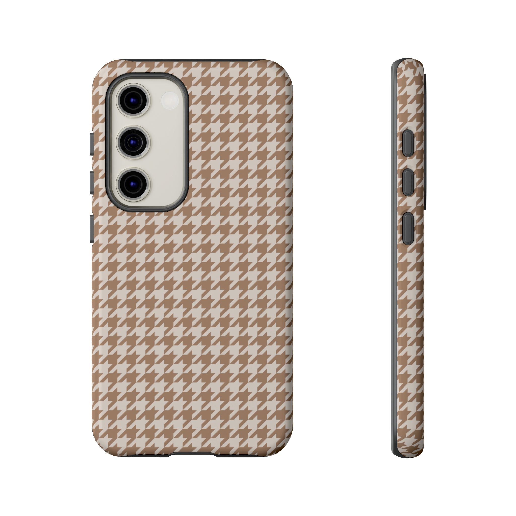 Checked In | Beige Gingham Galaxy Case