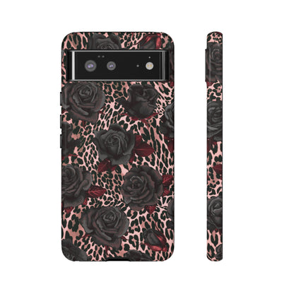 Midnight Rose | Pink Leopard Floral Case