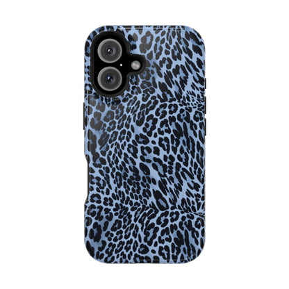 Into the Blue | Blue Leopard Print iPhone Case