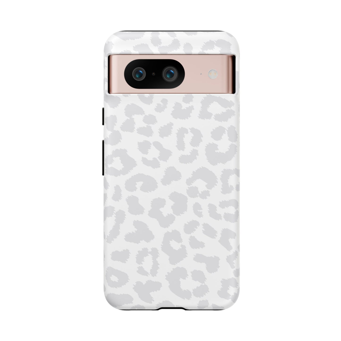 Snow Bunny | White & Gray Leopard Print Case