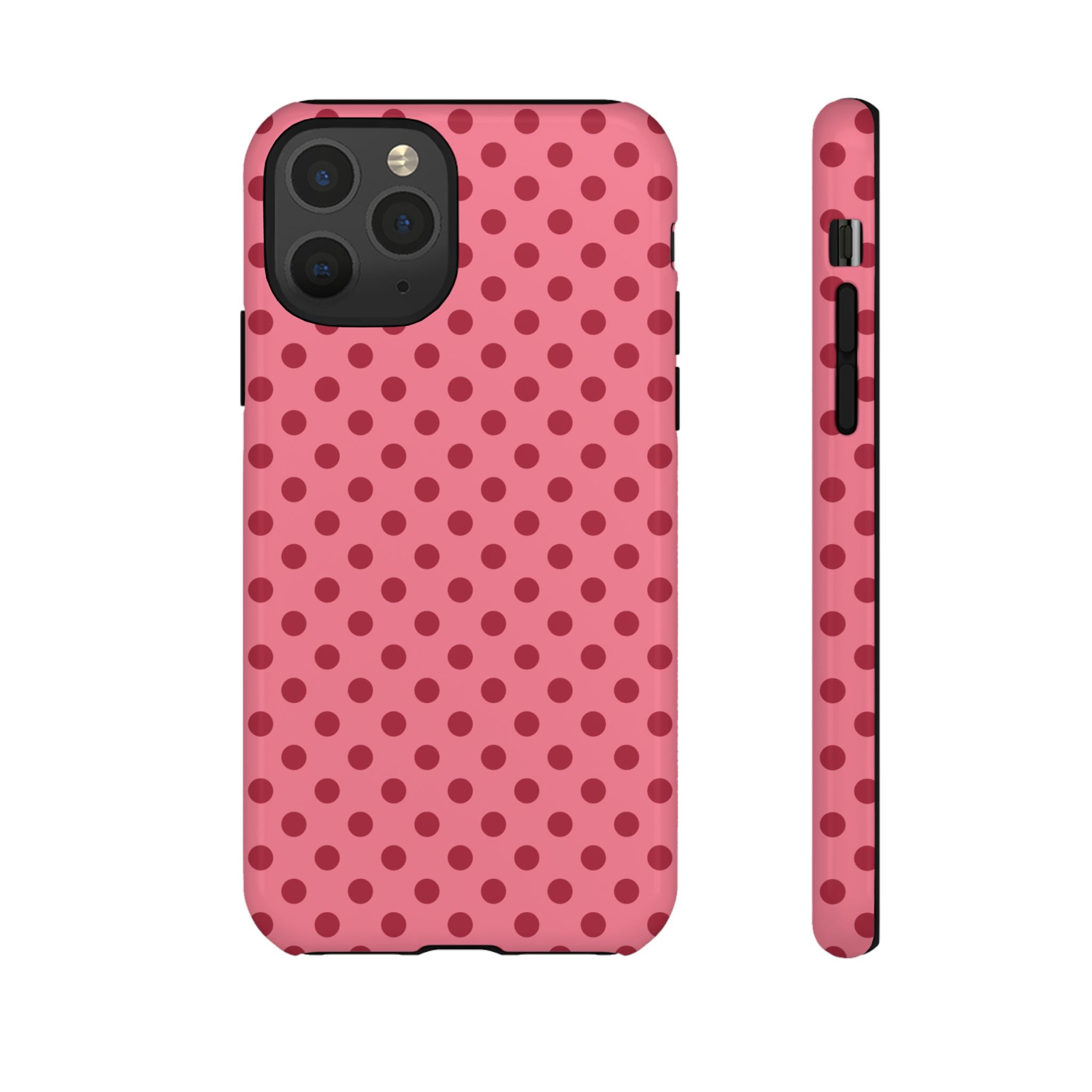 Berry Kiss Polka Dot iPhone Case