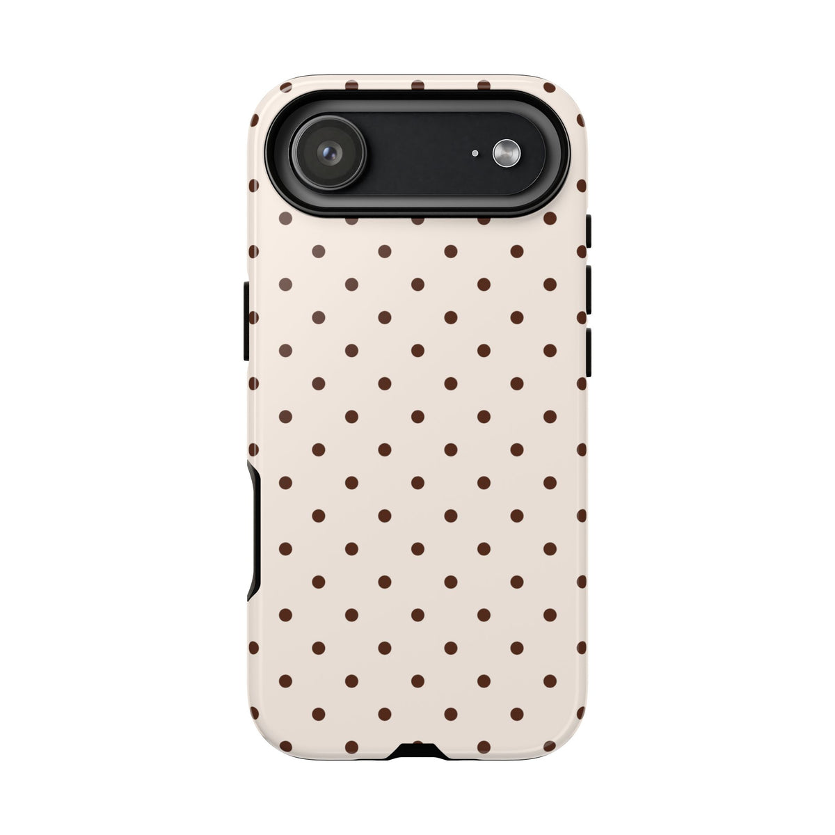 Vanilla Bean | Brown Polka Dot iPhone Case