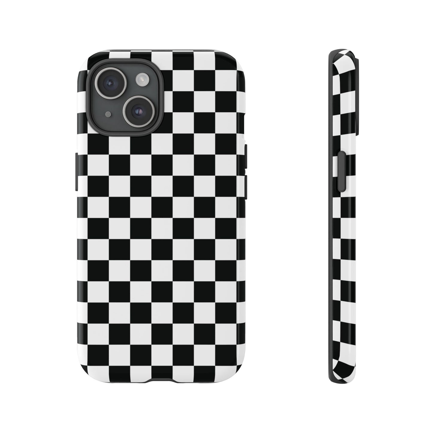 Funda para iPhone con diseño de cuadros en blanco y negro de Skater Girl