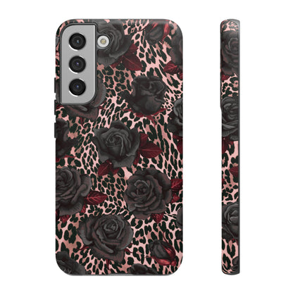 Midnight Rose | Pink Leopard Floral Case