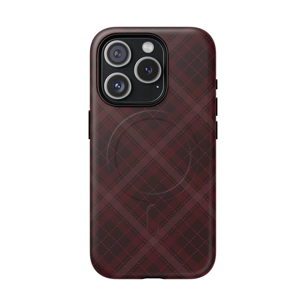 Trendsetter | Burgundy Plaid MagSafe Case