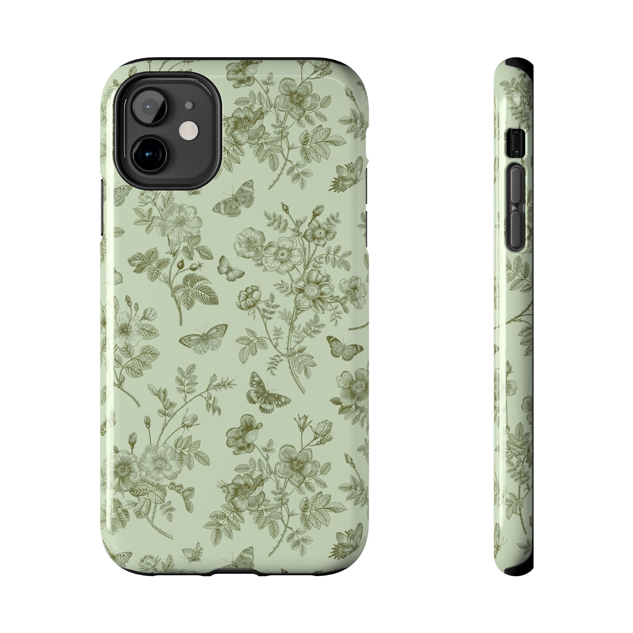 Sage Garden Green Floral iPhone Case