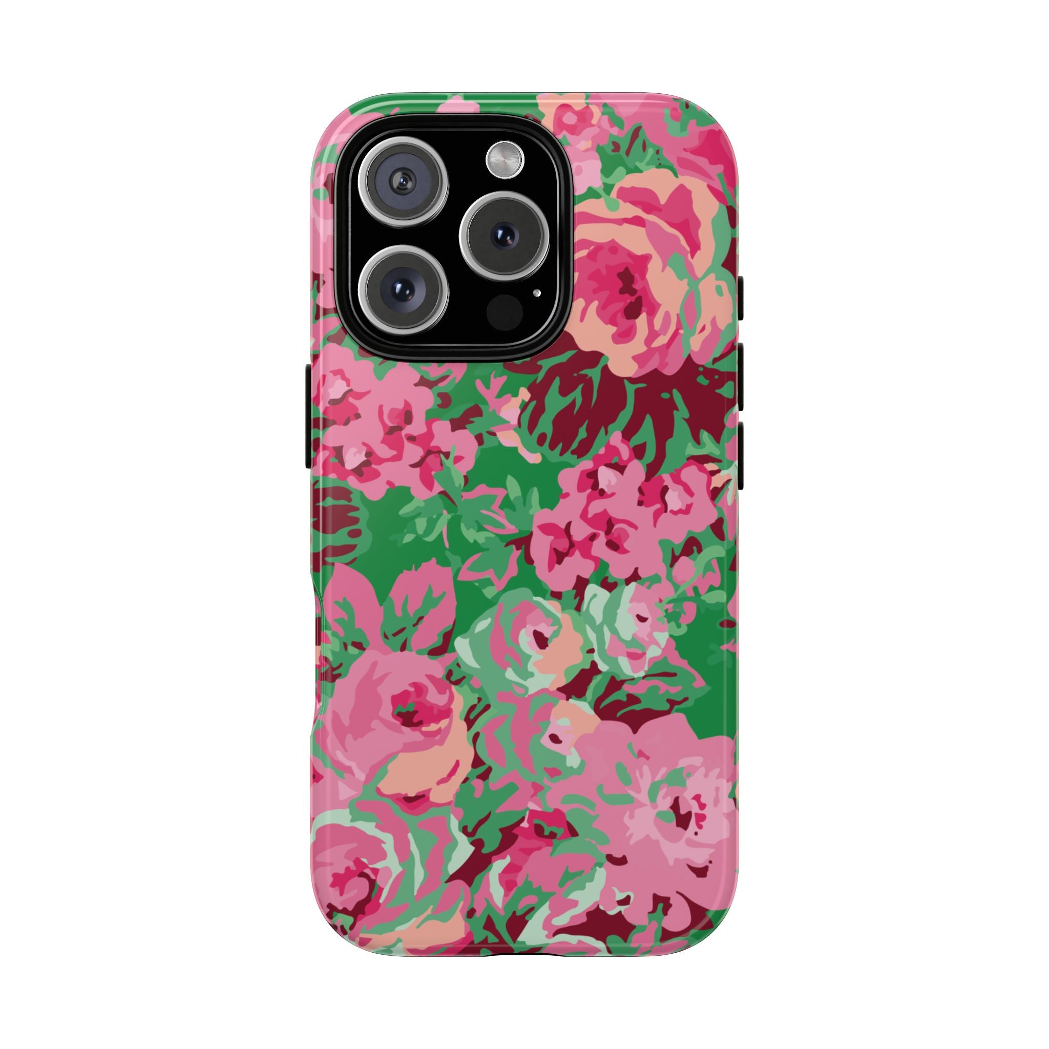 Tout est rose | Coque iPhone à motif floral vert