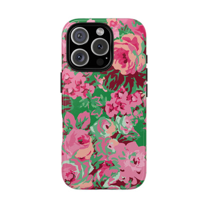 Everything's Rosy | Green Floral iPhone Case