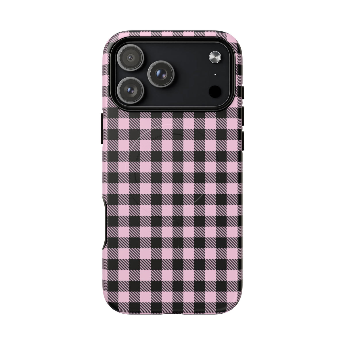 Pink Punk | Pink & Black Check MagSafe Case