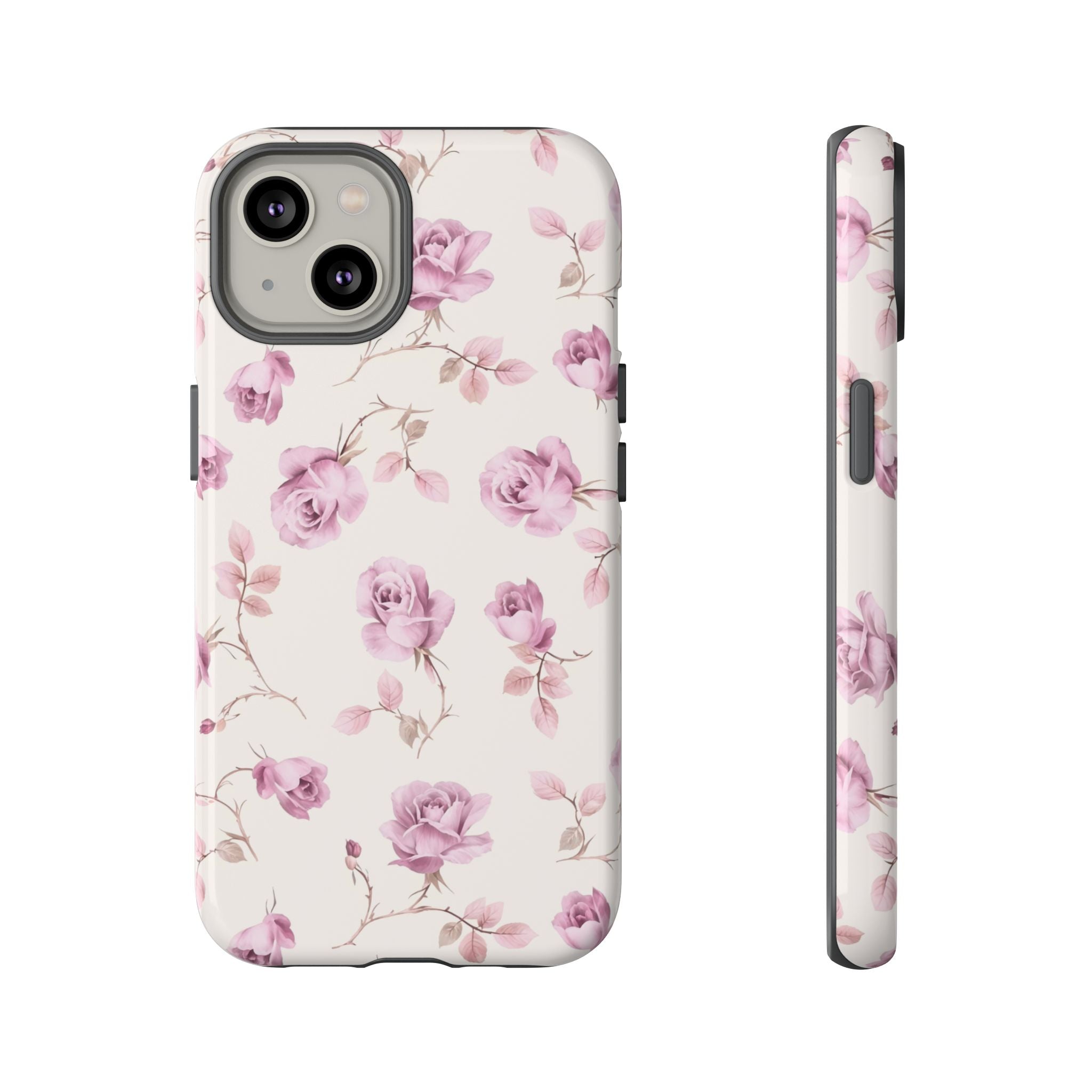 Rosa vintage | Coqueta floral Funda y vinilo para iPhone