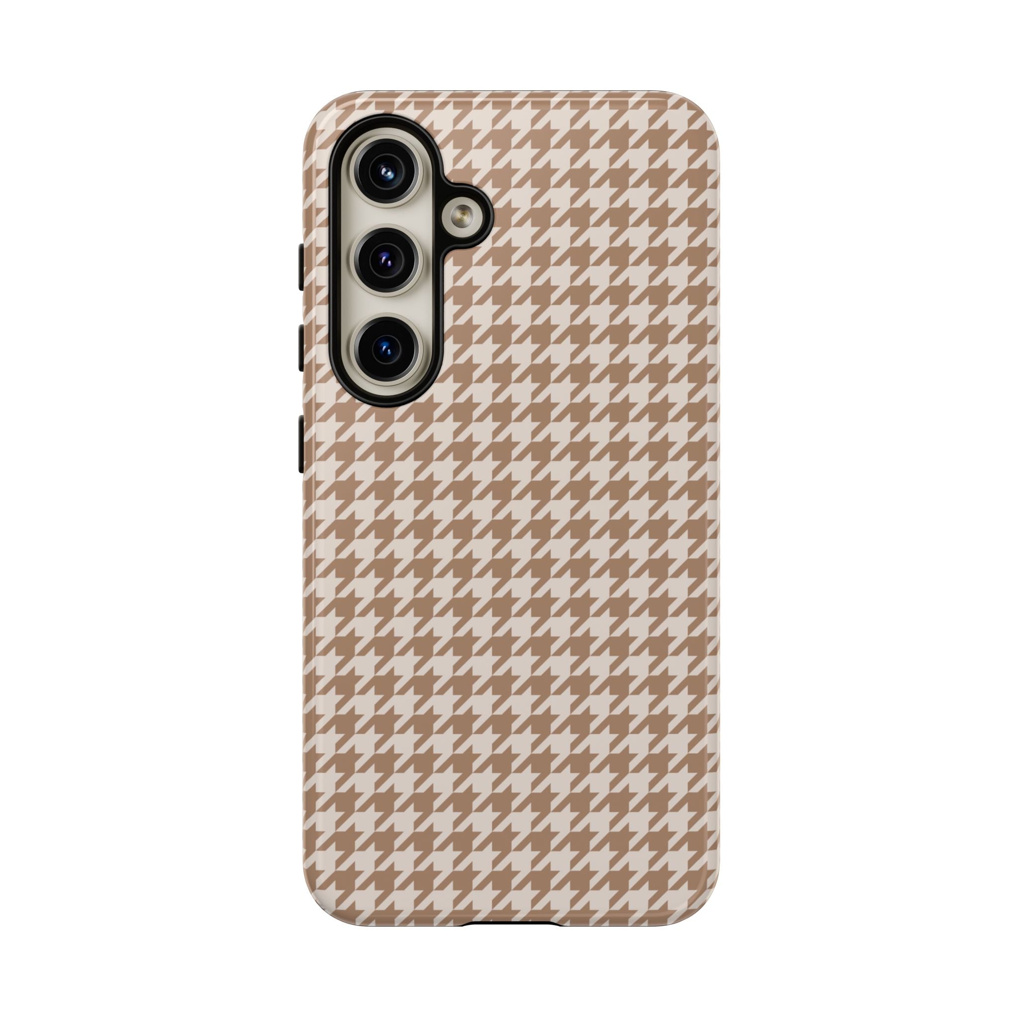 Checked In | Beige Gingham Galaxy Case