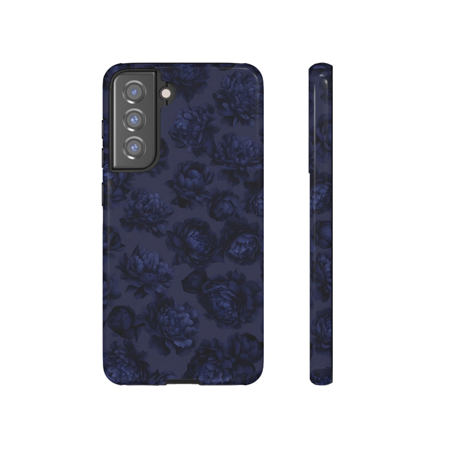 Funda Galaxy con diseño floral en azul oscuro de Moody Blues