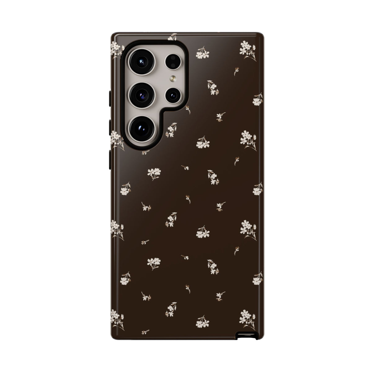 Sweet Nothings | Chocolate Brown Floral Galaxy Case