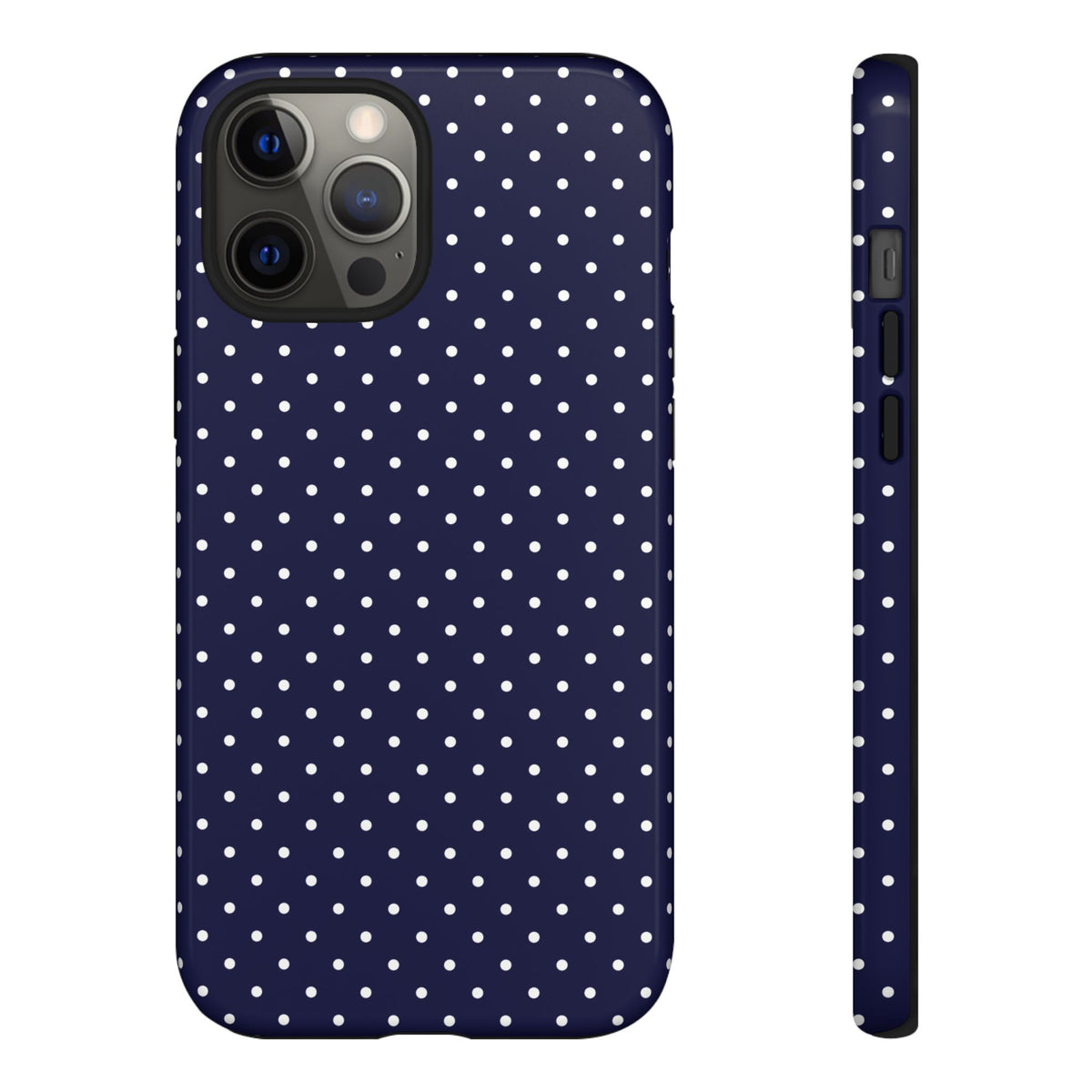 Dotty Chic | Navy Polka Dot iPhone Case