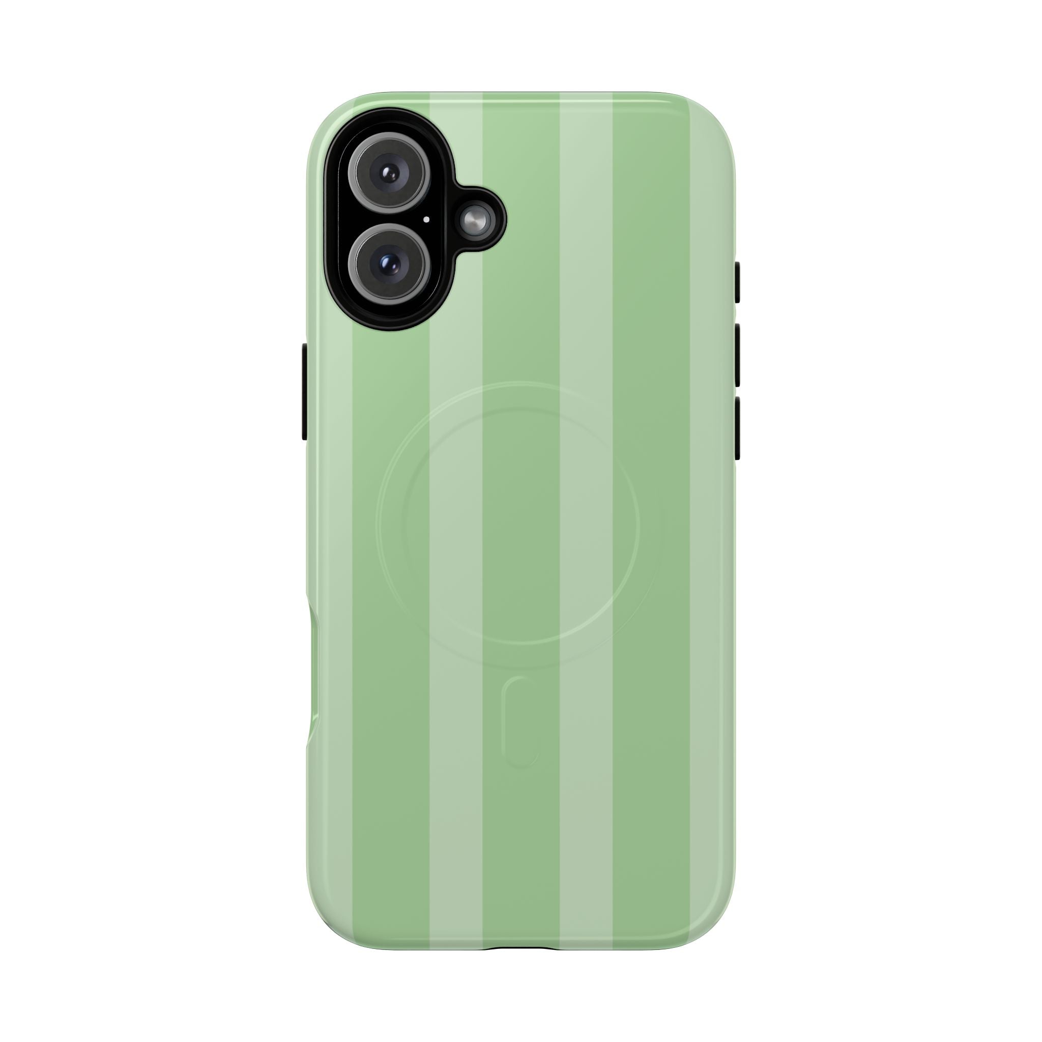 Pistachio Green Striped MagSafe Case