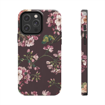 Flower Glam | Brown Floral iPhone Case