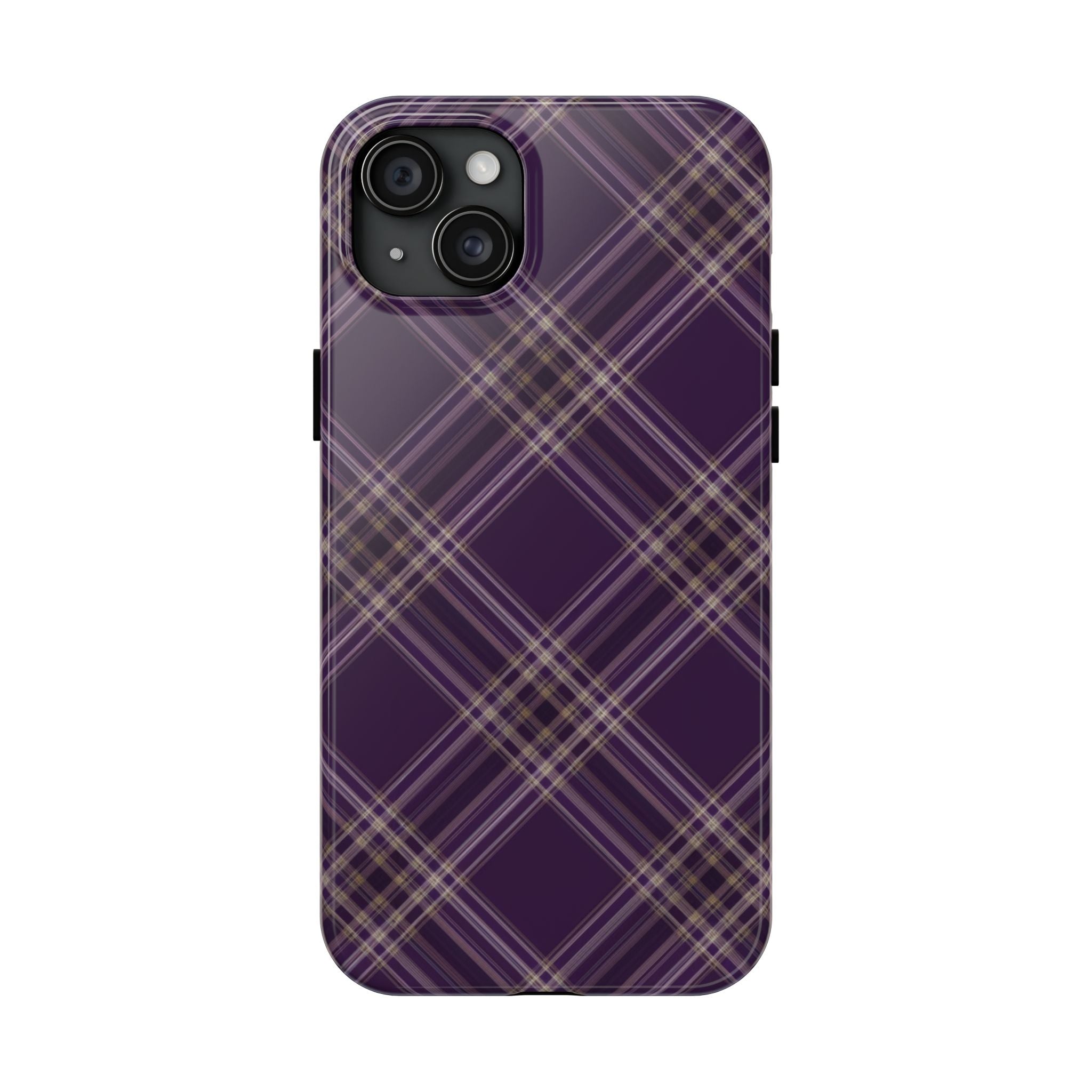 Plaid Prune | Coque iPhone Rétro
