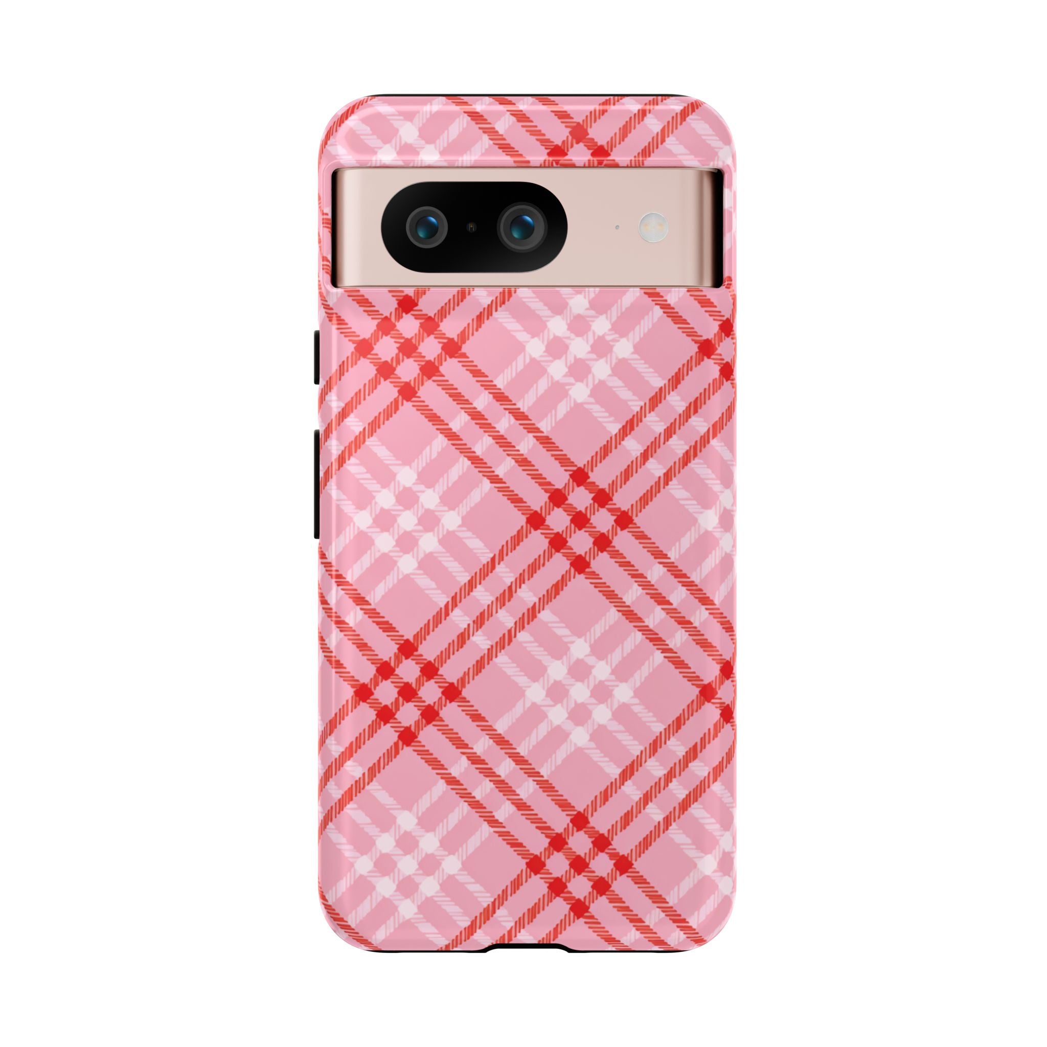 Chanelle Pink Plaid Pixel Case