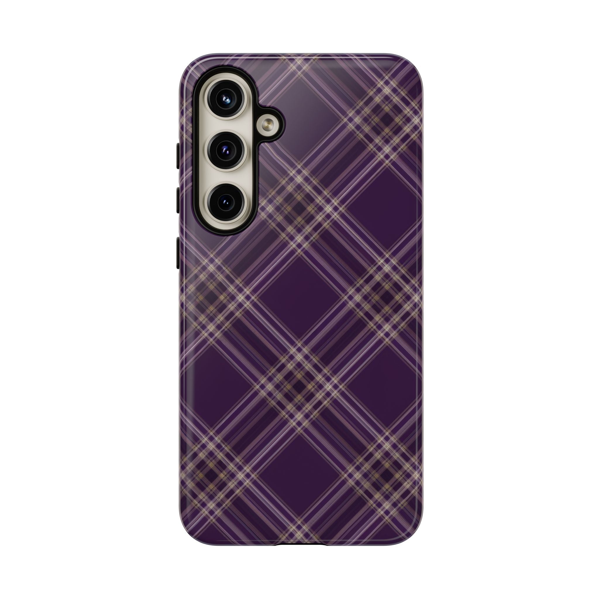 Plum Plaid Galaxy Case