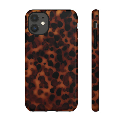 Shell Game | Dark Abstract Tortoise Print Case