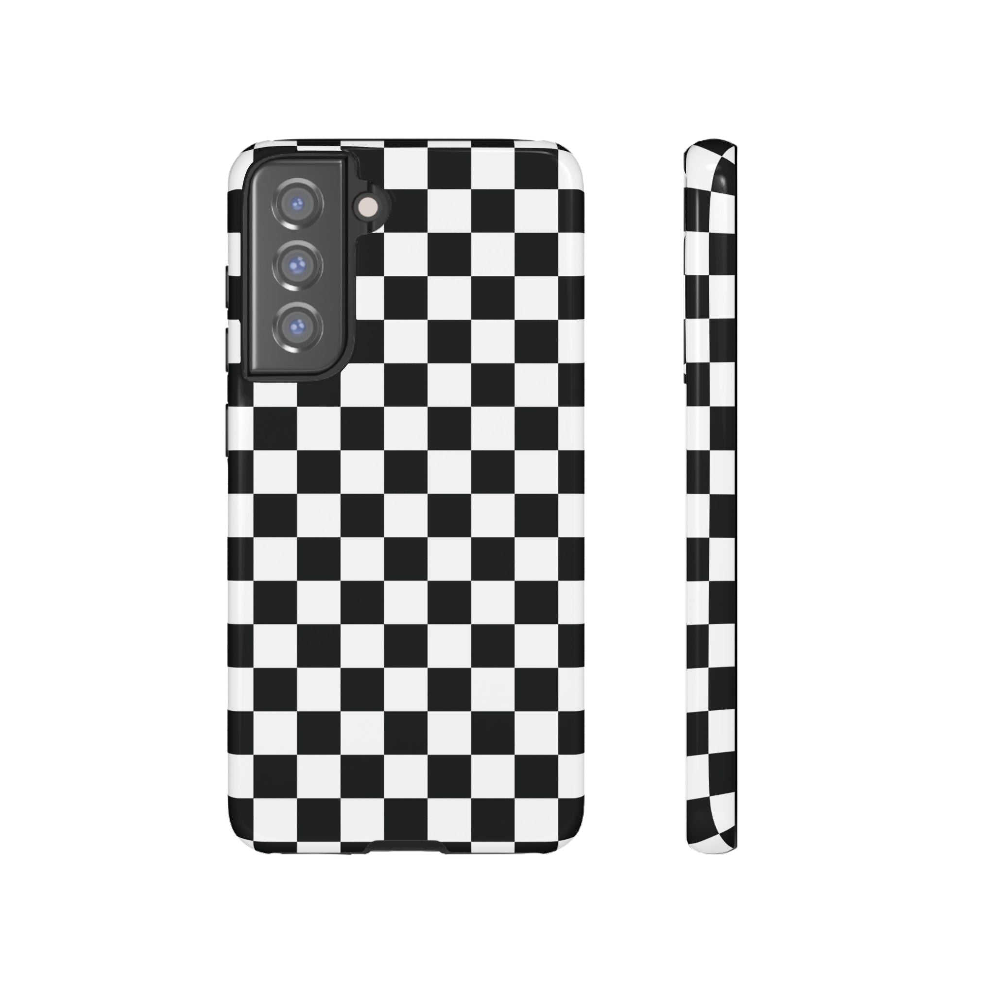 Skater Girl Checkerboard Galaxy Case