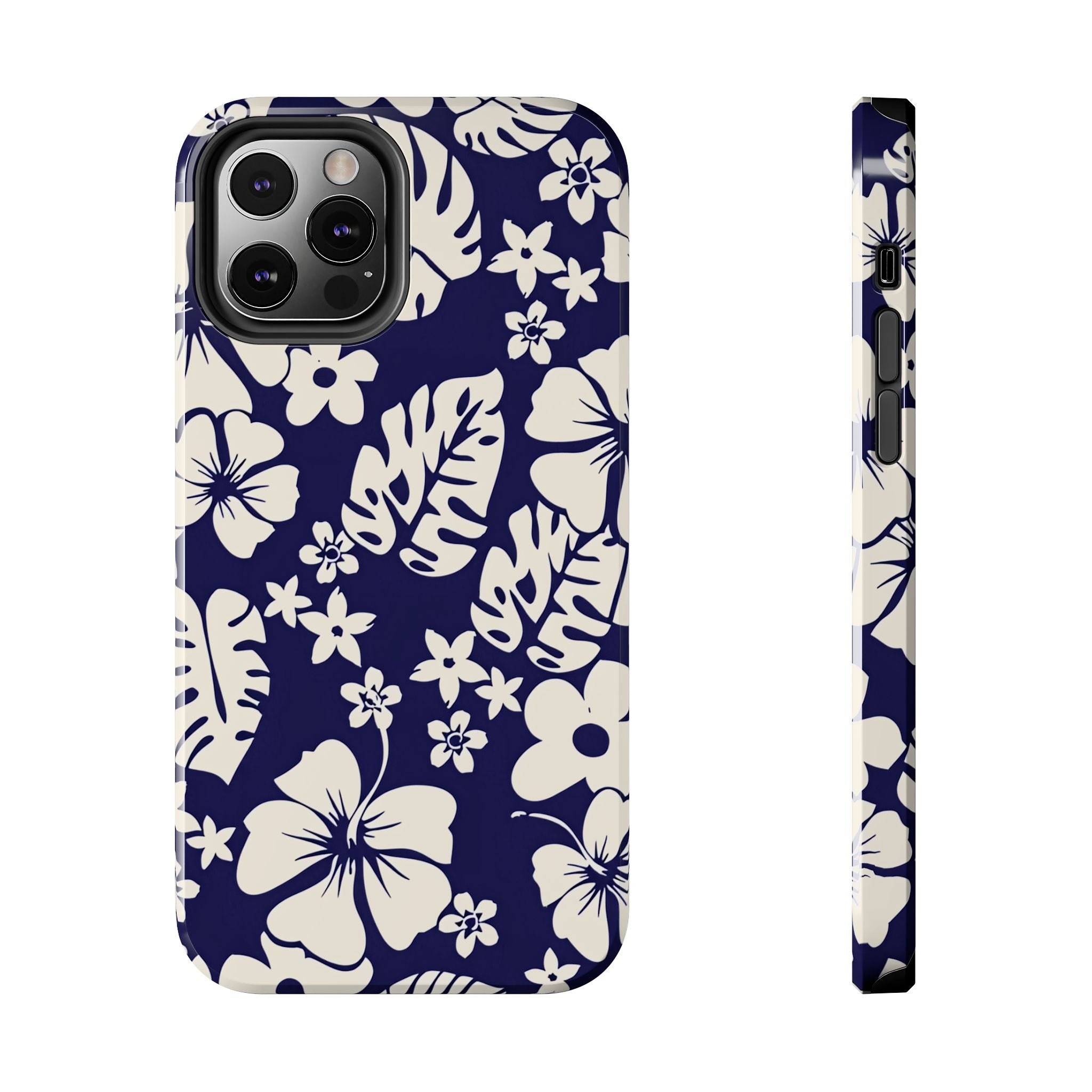 Tiki Beach Blue Floral iPhone Case